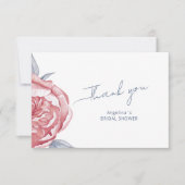 Bruidsfeest dankkaart met platte ontwerpen  bedankkaart (Voorkant)