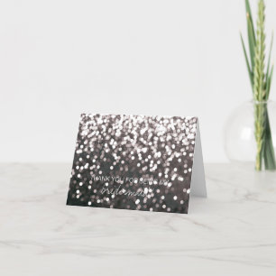 Bruidsfeest Dankkaart - Sparkling Black Bedankkaart