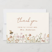Bruidsfeest Dankkaart voor Wilde Bijen Bedankkaart (Voorkant)
