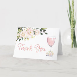 Bruidsfeest Dankkaart Vouwbare Blush Bloemen Bedankkaart