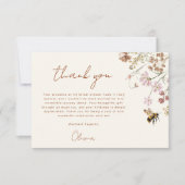 Bruidsfeest Dankkaart Wilde Bij Bedankkaart (Voorkant)