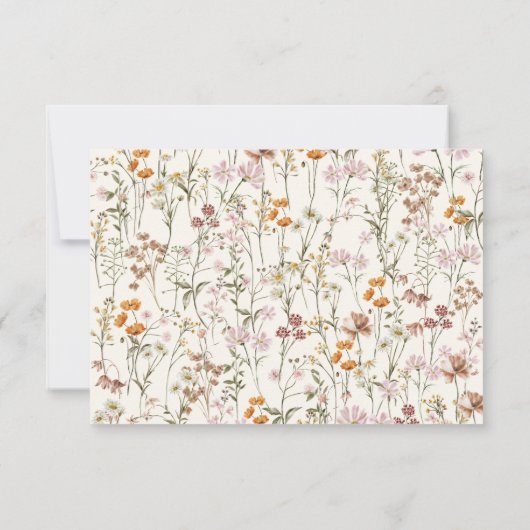 Bruidsfeest Dankkaart Wilde Bij Bedankkaart (Achterkant)