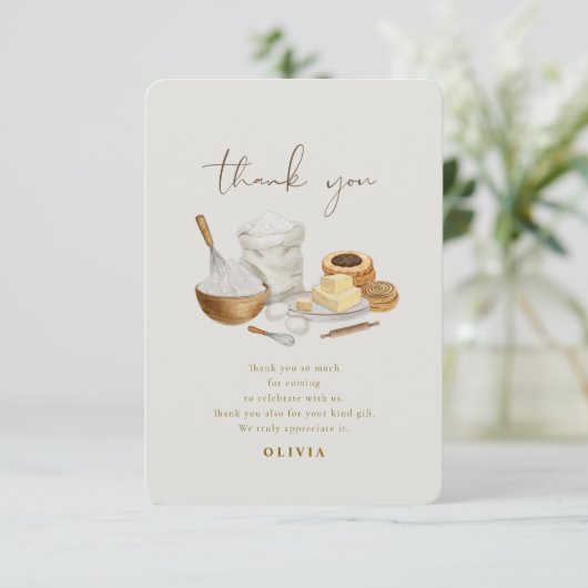 Bruidsfeest dat binnenkort zal worden weggevoerd bedankkaart (Staand voorkant)