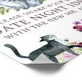 Bruidsfeest Datum Nacht Jar Kat Thema Bord Poster (Hoek)