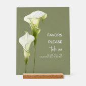 Bruidsfeest Delicate Calla Lilies | Acryl Bord (Voorkant)
