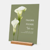 Bruidsfeest Delicate Calla Lilies | Acryl Bord (Hoek)