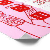 Bruidsfeest Dobbelsteen Drankspel Poster (Hoek)