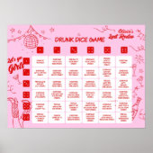 Bruidsfeest Dobbelsteen Drankspel Poster (Voorkant)