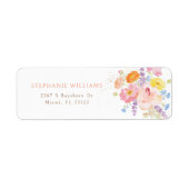 Bruidsfeest Etiquette Adres Petals & Prosecco Etiket (Voorkant)