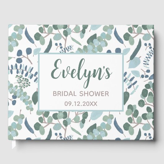 Bruidsfeest Eucalyptus Gastenboek (Voorkant)