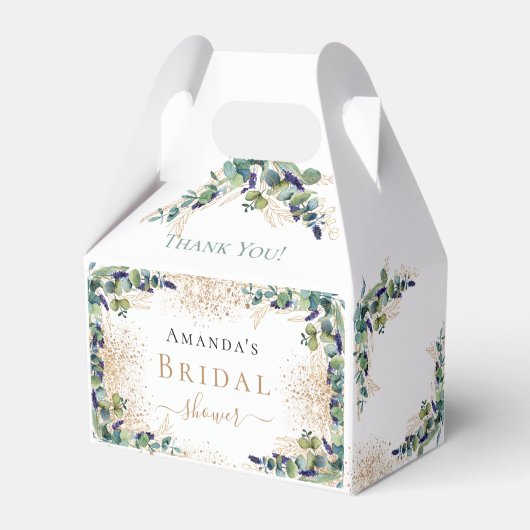 Bruidsfeest eucalyptus glitters bedankt  bedankdoosjes (Achterkant)