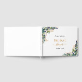 Bruidsfeest eucalyptus groen lavendel gastenboek (Volledig)