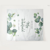 Bruidsfeest Eucalyptus Groene Toekomstige Mevrouw Wandkleed (Voorkant (horizontaal))