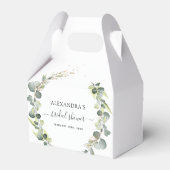 Bruidsfeest Eucalyptus Groene Vetplant Bedankdoosjes (Achterkant)