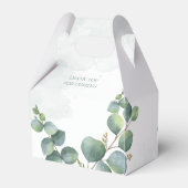 Bruidsfeest Eucalyptus Succulent Botanisch Bedankdoosjes (Achterkant)