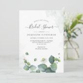 Bruidsfeest Eucalyptus Succulente Groene Decoratie Kaart (Staand voorkant)