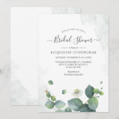 Bruidsfeest Eucalyptus Succulente Groene Decoratie Kaart (Voorkant / Achterkant)