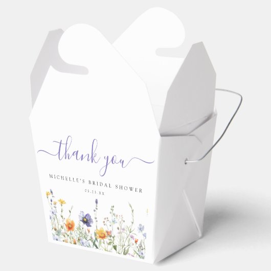 Bruidsfeest Favor Dozen met Wilde Bloemenveld Bedankdoosjes (Geopend)