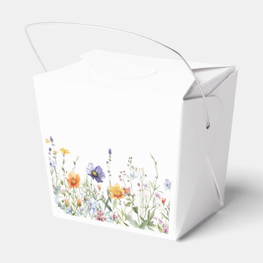 Bruidsfeest Favor Dozen met Wilde Bloemenveld Bedankdoosjes (Achterkant)