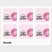 Bruidsfeest Favor Groovy Laatste Disco Vierkante Sticker (Vel)
