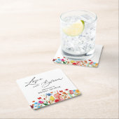 Bruidsfeest Favor met Wilde Bloemen Kartonnen Onderzetters (Insitu)