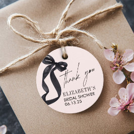 Bruidsfeest favor met 'Ze Knoopt de Knoop' Bedankjes Labels