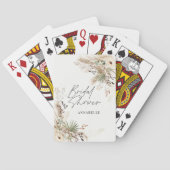 Bruidsfeest favor pampas eucalyptus elegant pokerkaarten (Achterkant)