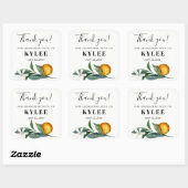 Bruidsfeest favor sticker mandarijnen sinaasappels (Vel)