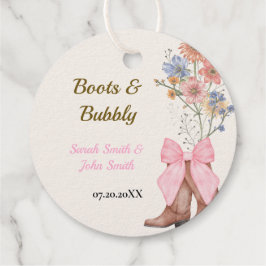 Bruidsfeest favor tags van Boots and Bubbly folie