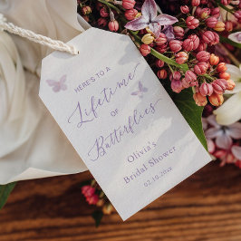 Bruidsfeest favoriet: Een leven lang vlinders Cadeaulabel