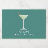 Bruidsfeest favoriet Martini Cocktail Likeurfles Etiket (Enkel label)