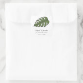 Bruidsfeest Favoriet Tropisch Palmblad 'Mani Thank Vierkante Sticker (Tas)