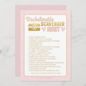 Bruidsfeest Feest Foto Schatzoekersspel Roze (Voorkant / Achterkant)