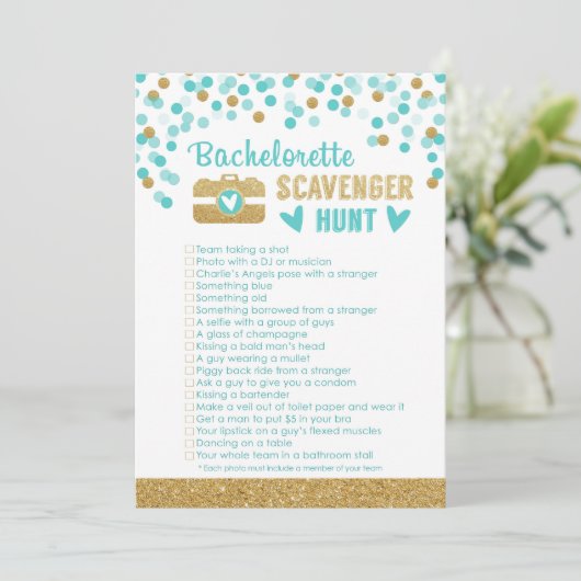 Bruidsfeest Feest Foto Schatzoekspel (Staand voorkant)