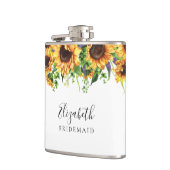 Bruidsfeest fles zonnebloem heupfles (Links)