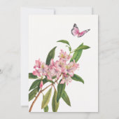 Bruidsfeest floral vogelmotief kaart (Achterkant)
