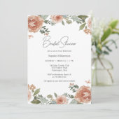 Bruidsfeest Florale Elegantie Kaart (Staand voorkant)