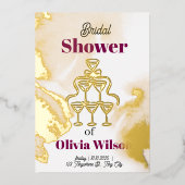 Bruidsfeest Folie Uitnodiging (Voorkant)