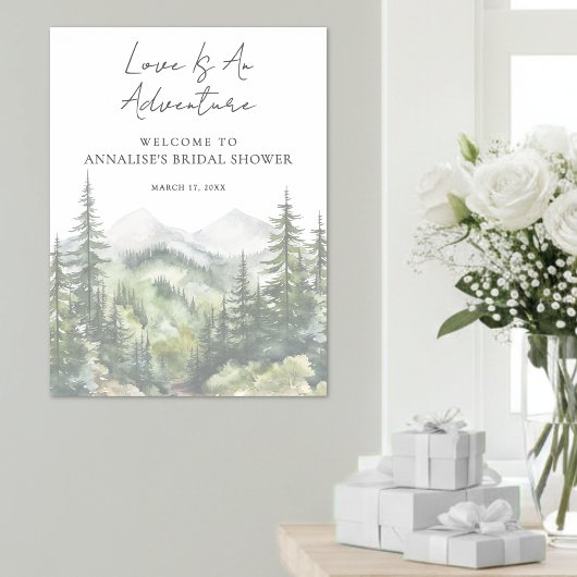 Bruidsfeest Forest Mountain Adventure Poster