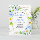 Bruidsfeest Forget Me Nots en Madeliefjes Kaart (Staand voorkant)