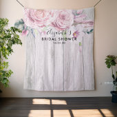 Bruidsfeest Foto Achtergrond Bloemen Rustieke Hout Wandkleed