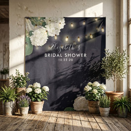 Bruidsfeest Foto Achtergrond Bloemen Slingers Wandkleed