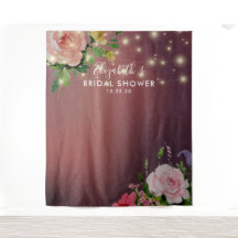 Bruidsfeest Foto Achtergrond Bloemen Slingers