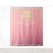 Bruidsfeest Foto Achtergrond Gouden Ananas Paar