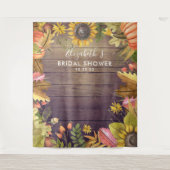 Bruidsfeest Foto Achtergrond Herfstbladeren Pompoe Wandkleed (Voorkant)