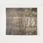 Bruidsfeest Foto Achtergrond Hout Mason Jar Lichte Wandkleed (Voorkant (horizontaal))