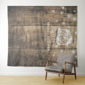 Bruidsfeest Foto Achtergrond Houten Mason Jar Lich Wandkleed (In Situ (horizontaal))