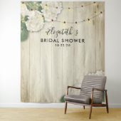 Bruidsfeest Foto Achtergrond Hydrangea Lichten hou Wandkleed (In situ)