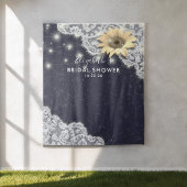 Bruidsfeest Foto Achtergrond Kant Zonnebloem Licht Wandkleed