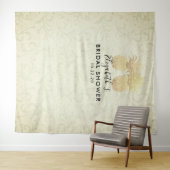 Bruidsfeest Foto Achtergrond Modern Gouden Ananas Wandkleed (In Situ (horizontaal))